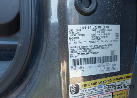 2014 Ford Expedition Limited from USA, damaged, VIN 1FMJU1K58EEF33730